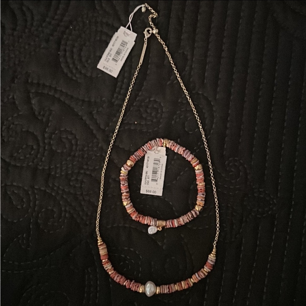 Kendra Scott Lila Pearl Necklace and Bracelet Set